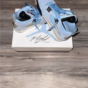 Blue and White Sneakers